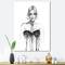 Designart - Monochrome Portrait of Woman Wearing Evening Dress - Modern Canvas Wall Art Print